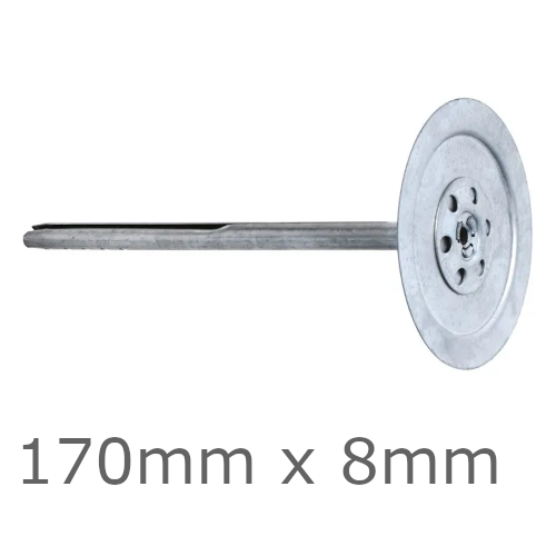 170mm x 8mm MLN Fire Rated Metal Fixings for Rainscreen Insulation in Ventilated Cladding Systems - pack of 50 170mm x 8mm MLN Fire Rated Metal Fixings for Rainscreen Insulation in Ventilated Cladding Systems - pack of 50