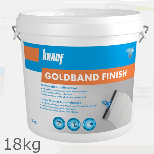 Knauf Goldband Finish - Readymade Polymer Plaster - 18 Kg Knauf Goldband Finish - Readymade Polymer Plaster - 18 Kg