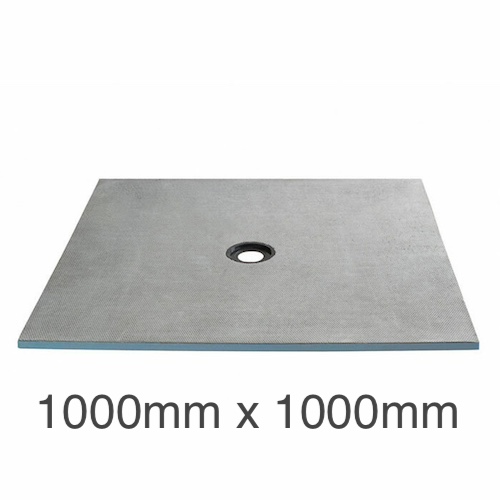 Marmox Showerlay 360 - Centre Draining Shower Tray - 20mm x 1000mm x 1000mm Marmox Showerlay 360 - Centre Draining Shower Tray - 20mm x 1000mm x 1000mm