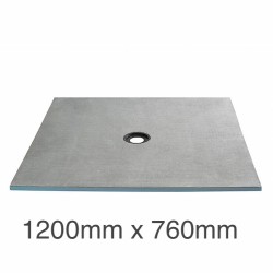 Marmox Showerlay 360 - Centre Draining  Shower Tray - 20mm x 1200mm x 760mm