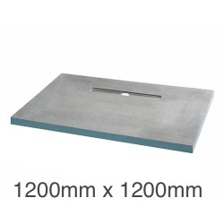 Marmox Showerlay 360 - Linear Draining  Shower Tray - 40mm x 1200mm x 1200mm