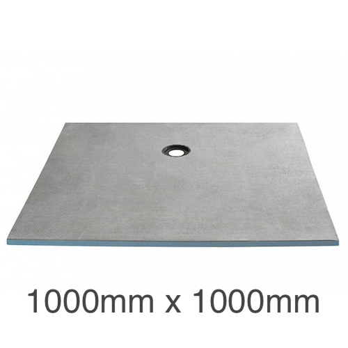 Marmox Showerlay 360 - Offset Draining Shower Tray - 20mm x 1000mm x 1000mm Marmox Showerlay 360 - Offset Draining Shower Tray - 20mm x 1000mm x 1000mm