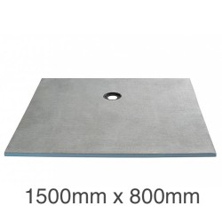 Marmox Showerlay 360 - Offset Draining  Shower Tray - 24mm x 1500mm x 800mm
