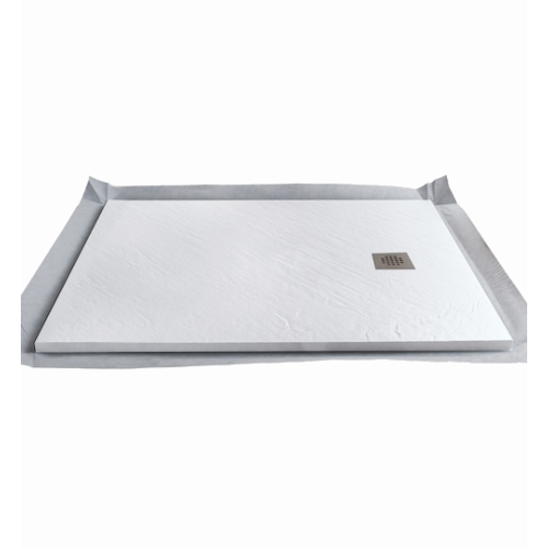 Marmox Polar White Decotray - Offset Draining Shower Tray - 1400mm x 900mm Marmox Polar White Decotray - Offset Draining Shower Tray - 1400mm x 900mm