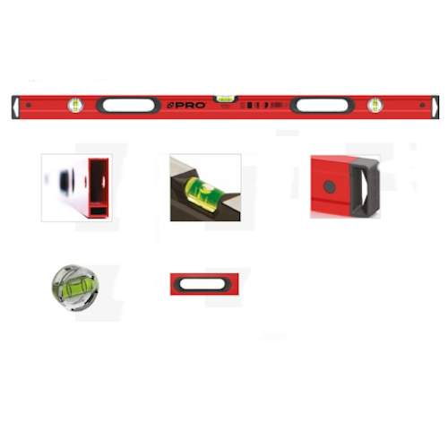 1200mm Spirit Level with Handles PRO - Red 1200mm Spirit Level with Handles PRO - Red
