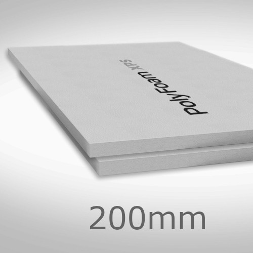 200mm Polyfoam XPS Roofboard - Extra grade - Extruded Polystyrene Board (pack of 2) - 600mm x 1250mm 200mm Polyfoam XPS Roofboard - Extra grade - Extruded Polystyrene Board (pack of 2) - 600mm x 1250mm