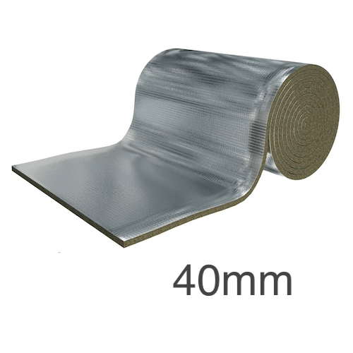 40mm Rockwool Ductwrap - Thermal Insulation For Ductwork - 1m x 4m roll - pack of 2 40mm Rockwool Ductwrap - Thermal Insulation For Ductwork - 1m x 4m roll - pack of 2