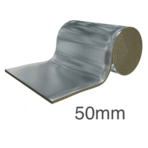 50mm Rockwool Ductwrap - Thermal Insulation For Ductwork - 1m x 6m roll 50mm Rockwool Ductwrap - Thermal Insulation For Ductwork - 1m x 6m roll