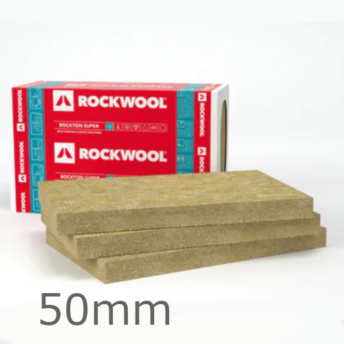 50mm Rockwool Rockton Insulation Slab - 1000mm x 610mm (pack of 12) 50mm Rockwool Rockton Insulation Slab - 1000mm x 610mm (pack of 12)