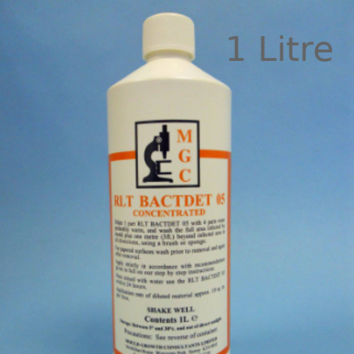 RLT Bactdet 05 - Sterilising Solution for Killing and Removing Mould - 1 Litre RLT Bactdet 05 - Sterilising Solution for Killing and Removing Mould - 1 Litre