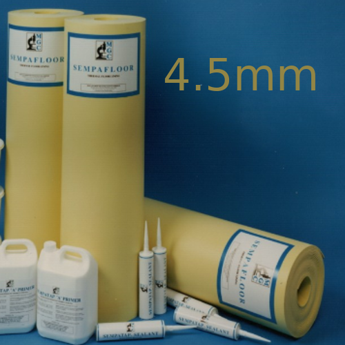 4mm Sempafloor Thermal and Acoustic Insulating Lining for Application to All Types of Floors - 1m x 12.5m roll 4mm Sempafloor Thermal and Acoustic Insulating Lining for Application to All Types of Floors - 1m x 12.5m roll