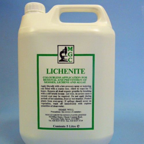 Lichenite - 5 litres - Eradication and Prevention of Mosses, Lichens and Algae Growths Lichenite - 5 litres - Eradication and Prevention of Mosses, Lichens and Algae Growths