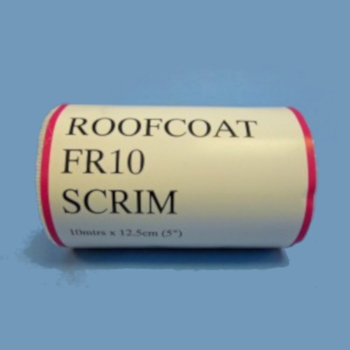 Roofcoat FR10 Scrim (White) - 10m x 12.5cm Roofcoat FR10 Scrim (White) - 10m x 12.5cm