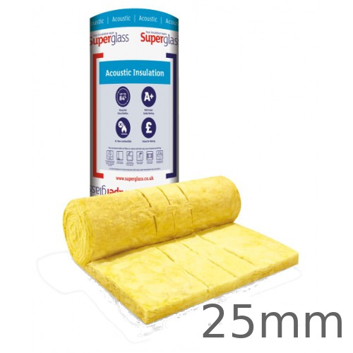 25mm Superglass Multi Acoustic Insulation Roll (Split 2 x 600mm) 25mm Superglass Multi Acoustic Insulation Roll (Split 2 x 600mm)