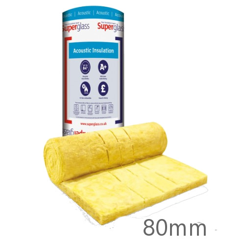 80mm Superglass Multi Acoustic Insulation Roll (Split 2 x 600mm) 80mm Superglass Multi Acoustic Insulation Roll (Split 2 x 600mm)