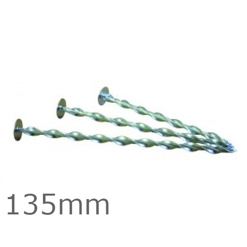 135mm Helical Fixings for Flat Warm Roofs (pack of 25). 135mm Helical Fixings for Flat Warm Roofs (pack of 25).