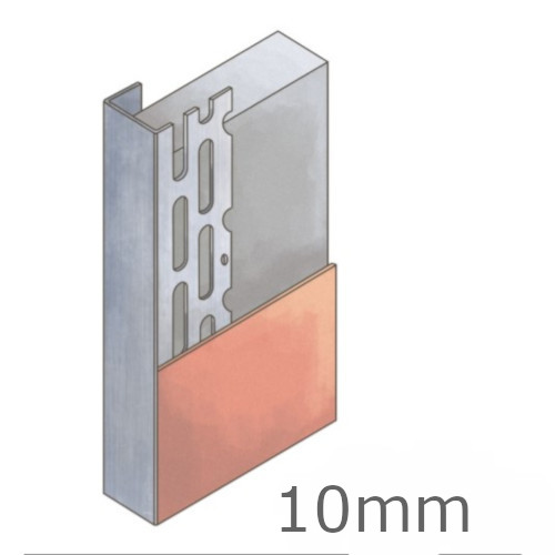 10mm Galvanised Steel Plasterboard Edge Bead - 3m 10mm Galvanised Steel Plasterboard Edge Bead - 3m