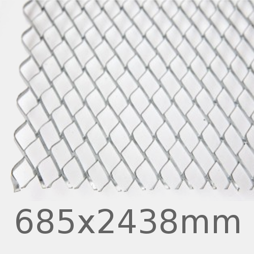 8X2 Galvanised Expanded Metal Lath Sheet - 685x2438mm 8X2 Galvanised Expanded Metal Lath Sheet - 685x2438mm