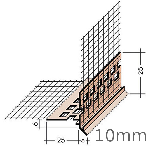 10mm PVC Balcony and Window Drip with mesh - pack of 10 10mm PVC Balcony and Window Drip with mesh - pack of 10
