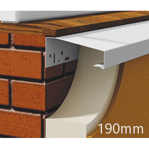 190mm WEC 732 Undersill Profile with End Caps - 2.5m length 190mm WEC 732 Undersill Profile with End Caps - 2.5m length