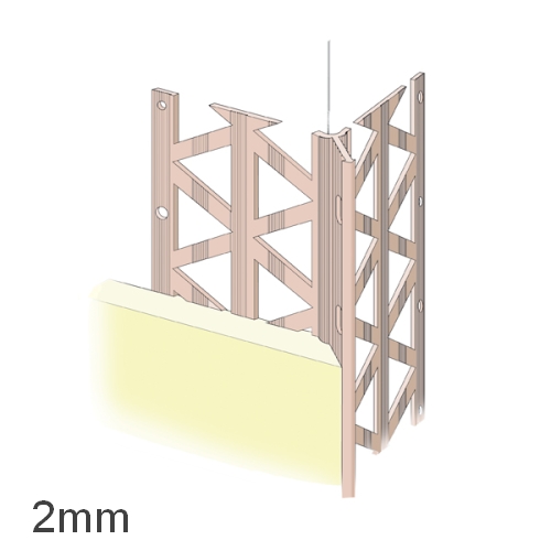 2mm PVC Render Only Corner Bead (pack of 25). 2mm PVC Render Only Corner Bead (pack of 25).