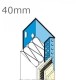 40mm Aluminium Stop Track (pack of 10). 40mm Aluminium Stop Track (pack of 10).