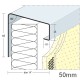 50mm Soffit Flashing and Window Sill Extensions (with full end caps-pair) - 2.5m Length. 50mm Soffit Flashing and Window Sill Extensions (with full end caps-pair) - 2.5m Length.