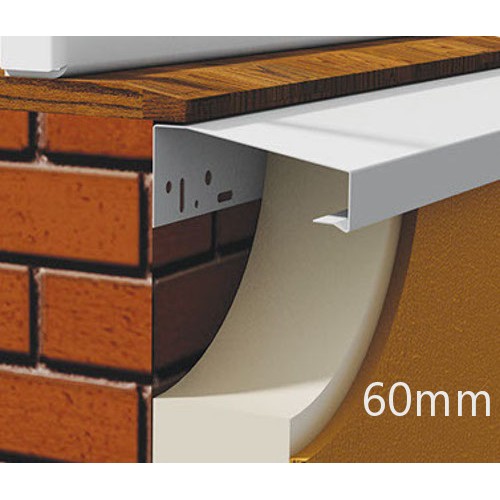 60mm WEC 732 Undersill Profile with End Caps - length 2.5m 60mm WEC 732 Undersill Profile with End Caps - length 2.5m