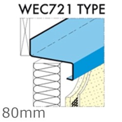 80mm Eaves Flashing, Osill and Window Sill Extensions (with full end caps-pair) - 2.5m Length