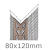 80x120mm Mesh Wing PVC Corner Profile - 2.5m length (pack of 100).