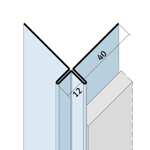 Aluminium Facade Corner Profile Without Covered Cutting Edges - Profile 9430 - length of 3m - pack of 10 Aluminium Facade Corner Profile Without Covered Cutting Edges - Profile 9430 - length of 3m - pack of 10