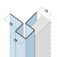 Aluminium Facade Corner Profile Without Covered Cutting Edges - Profile 9484 - length of 3m - pack of 10 Aluminium Facade Corner Profile Without Covered Cutting Edges - Profile 9484 - length of 3m - pack of 10