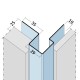 Aluminium Facade Corner Profile Without Covered Cutting Edges - Profile 9485 - length of 3m - pack of 10 Aluminium Facade Corner Profile Without Covered Cutting Edges - Profile 9485 - length of 3m - pack of 10