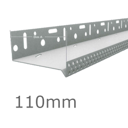 110mm Aluminium Vented Base Track - for steel construction.