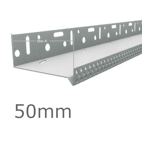 50mm Aluminium Vented Base Track - for timber construction.