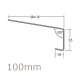 100mm Aluminium Window Sill Extensions WEC 761 (with full end caps - pair) - 2.5m Length 100mm Aluminium Window Sill Extensions WEC 761 (with full end caps - pair) - 2.5m Length
