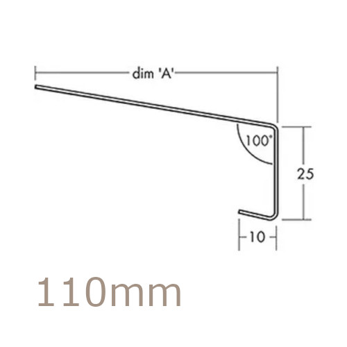 110mm Aluminium Window Sill Extensions WEC 761 (with full end caps - pair) - 2.5m Length 110mm Aluminium Window Sill Extensions WEC 761 (with full end caps - pair) - 2.5m Length