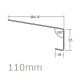 110mm Aluminium Window Sill Extensions WEC 761 (with full end caps - pair) - 2.5m Length 110mm Aluminium Window Sill Extensions WEC 761 (with full end caps - pair) - 2.5m Length