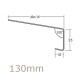 130mm Aluminium Window Sill Extensions WEC 761 (with full end caps - pair) - 2.5m Length 130mm Aluminium Window Sill Extensions WEC 761 (with full end caps - pair) - 2.5m Length