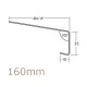 160mm Aluminium Window Sill Extensions WEC 761 (with full end caps - pair) - 2.5m Length 160mm Aluminium Window Sill Extensions WEC 761 (with full end caps - pair) - 2.5m Length