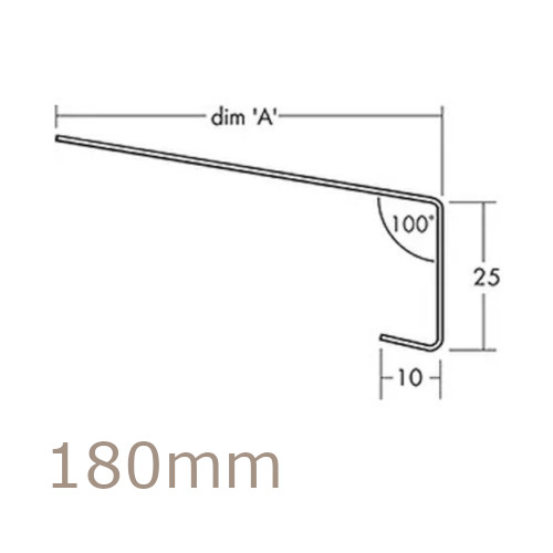 180mm Aluminium Window Sill Extensions WEC 761 (with full end caps - pair) - 2.5m Length 180mm Aluminium Window Sill Extensions WEC 761 (with full end caps - pair) - 2.5m Length