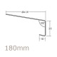 180mm Aluminium Window Sill Extensions WEC 761 (with full end caps - pair) - 2.5m Length 180mm Aluminium Window Sill Extensions WEC 761 (with full end caps - pair) - 2.5m Length