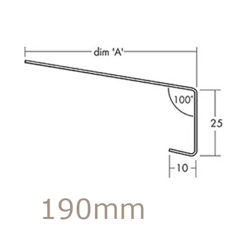 190mm Aluminium Window Sill Extensions WEC 761 (with full end caps - pair) - 2.5m Length 190mm Aluminium Window Sill Extensions WEC 761 (with full end caps - pair) - 2.5m Length