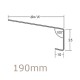 190mm Aluminium Window Sill Extensions WEC 761 (with full end caps - pair) - 2.5m Length 190mm Aluminium Window Sill Extensions WEC 761 (with full end caps - pair) - 2.5m Length