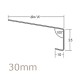 30mm Aluminium Window Sill Extensions WEC 761 (with full end caps - pair) - 2.5m Length 30mm Aluminium Window Sill Extensions WEC 761 (with full end caps - pair) - 2.5m Length
