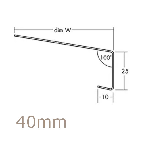 40mm Aluminium Window Sill Extensions WEC 761 (with full end caps - pair) - 2.5m Length 40mm Aluminium Window Sill Extensions WEC 761 (with full end caps - pair) - 2.5m Length
