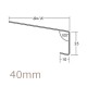 40mm Aluminium Window Sill Extensions WEC 761 (with full end caps - pair) - 2.5m Length 40mm Aluminium Window Sill Extensions WEC 761 (with full end caps - pair) - 2.5m Length