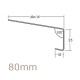 80mm Aluminium Window Sill Extensions WEC 761 (with full end caps - pair) - 2.5m Length 80mm Aluminium Window Sill Extensions WEC 761 (with full end caps - pair) - 2.5m Length