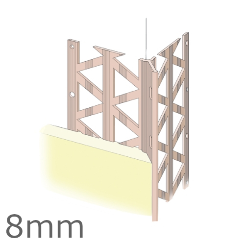 8mm PVC Render Only Corner Bead (pack of 25). 8mm PVC Render Only Corner Bead (pack of 25).