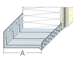 90mm Aluminium System Starter Track Profile for Curved Walls - 2.5m length (pack of 5).